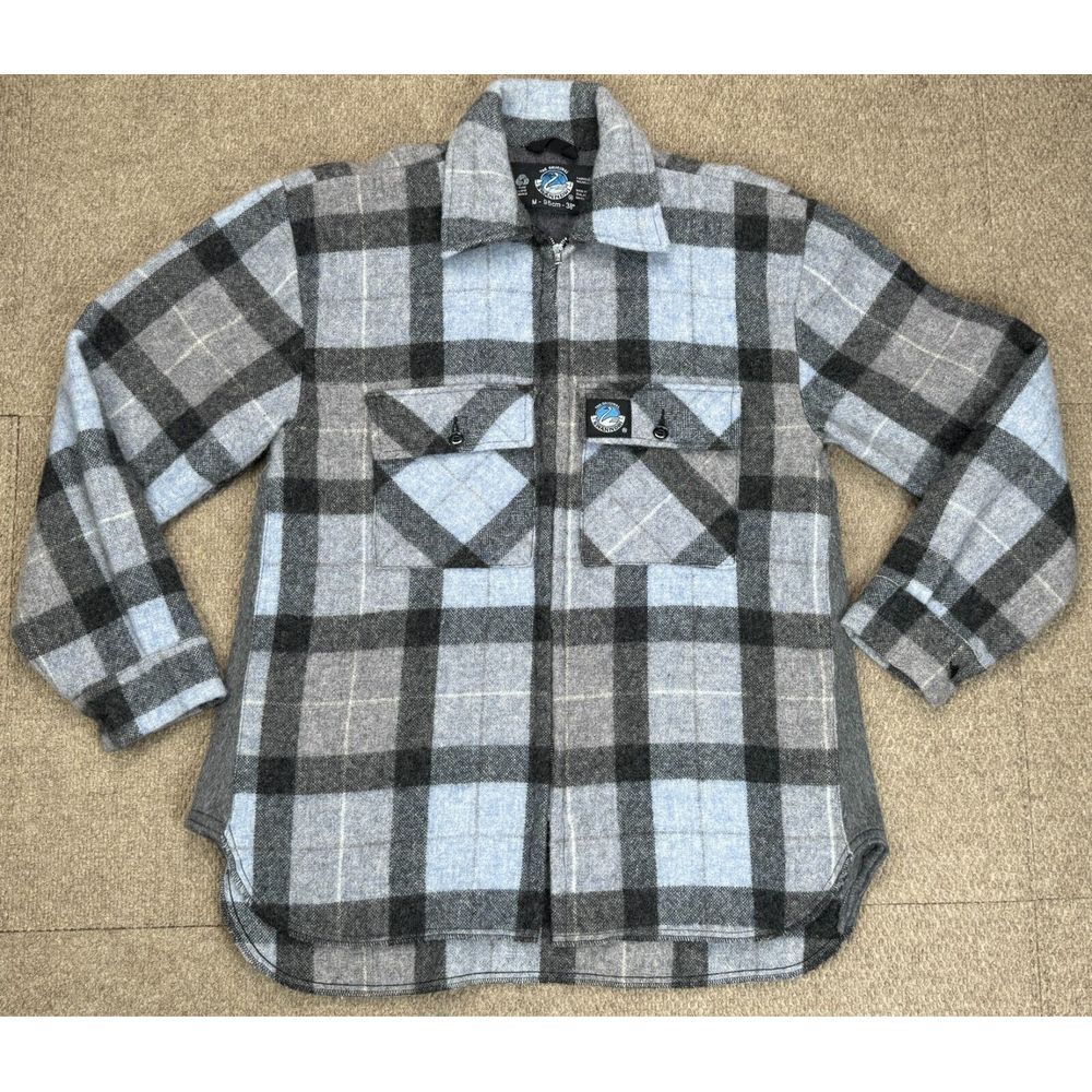 Swanndri The Original Vtg Wool Men's Full Zip Plaid Jacket Size M -‎ 96cm - 38"